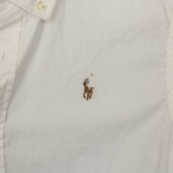 POLO RALPH LAUREN AUTHENTIC GIRLS OXFORD WHITE SHIRT Sz 16 Preppy Old Money - Picture 9 of 10